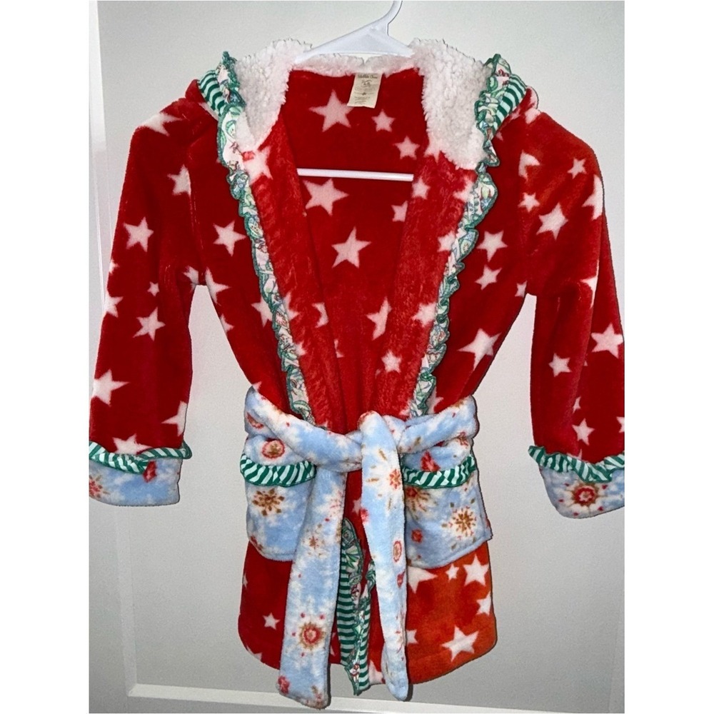 Matilda Jane Red Plush Kids' Robe EUC Size 4 - 6